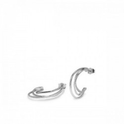 Pendientes aro con diseño original con railes irregulares