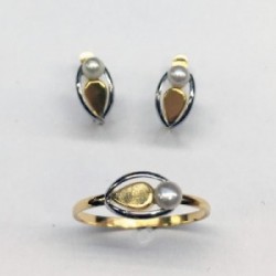 Anillo oro 18 kt ob perla