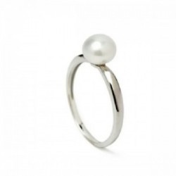Anillo de plata con perla