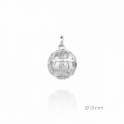 Colgante de plata Llamador de angeles diametro 18