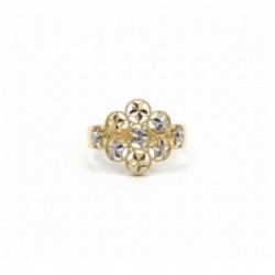 Anillo oro 18 kt  estrella tallada 2,4
